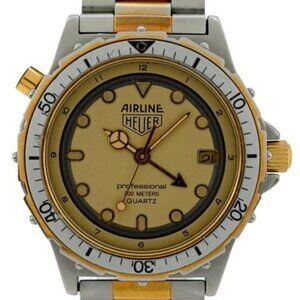 Heuer (Pre-Tag) 35mm Professional 200M Airline GMT Two Tone Watch- Ref: 895.513!